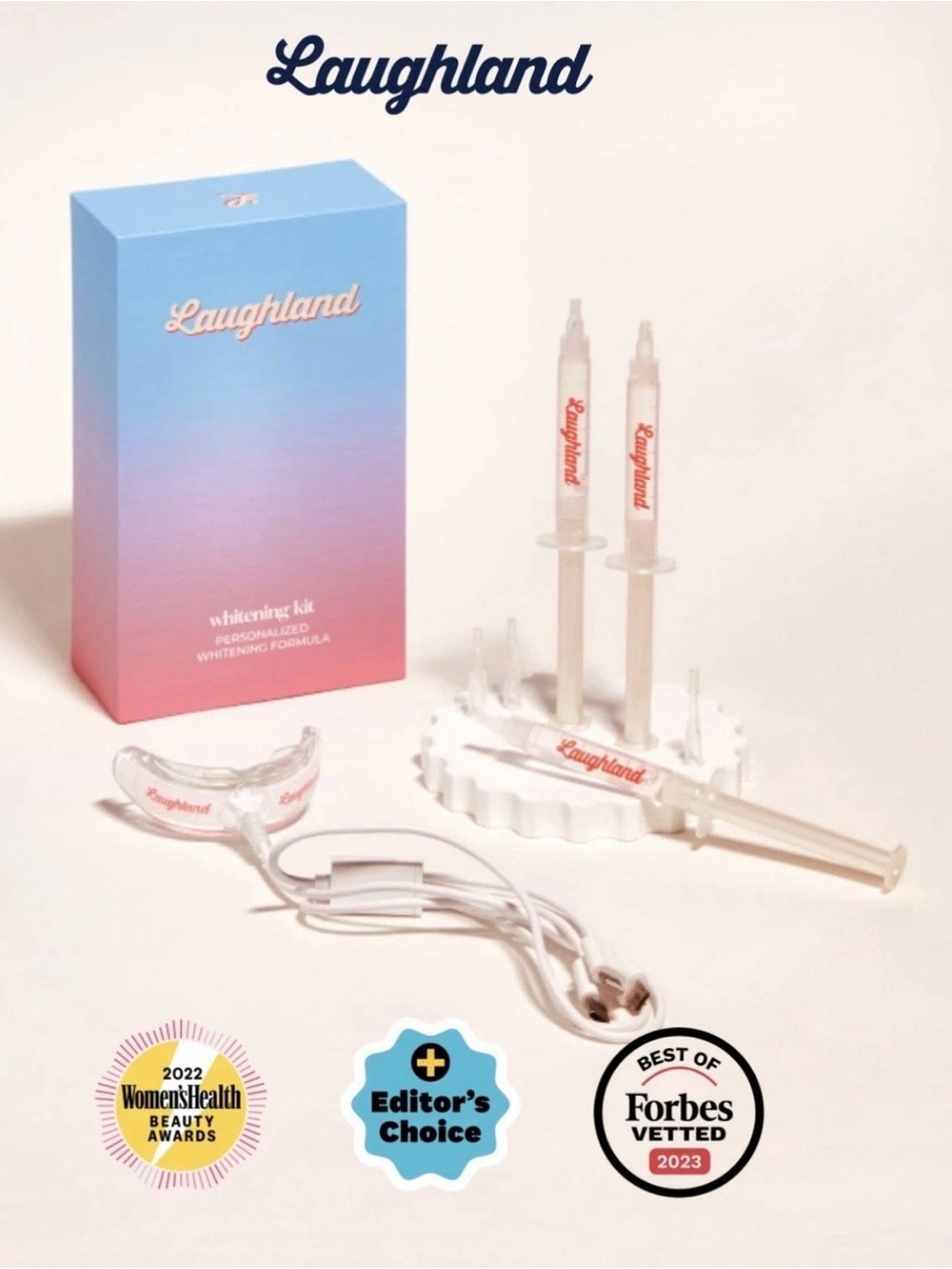 Laughland Teeth Whitening Kit W/ Whitening Gel & Applicators New Sealed